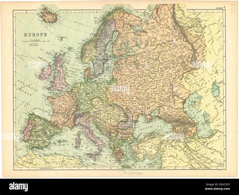 Old Europe Map, Vintage Europe Map, Retro Europe Map, Old Map of Europe ...