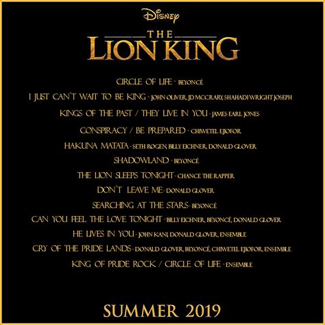 Will there be more songs for The Lion King 2019? | Fandom