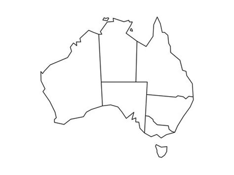 Australian Blank Political Map