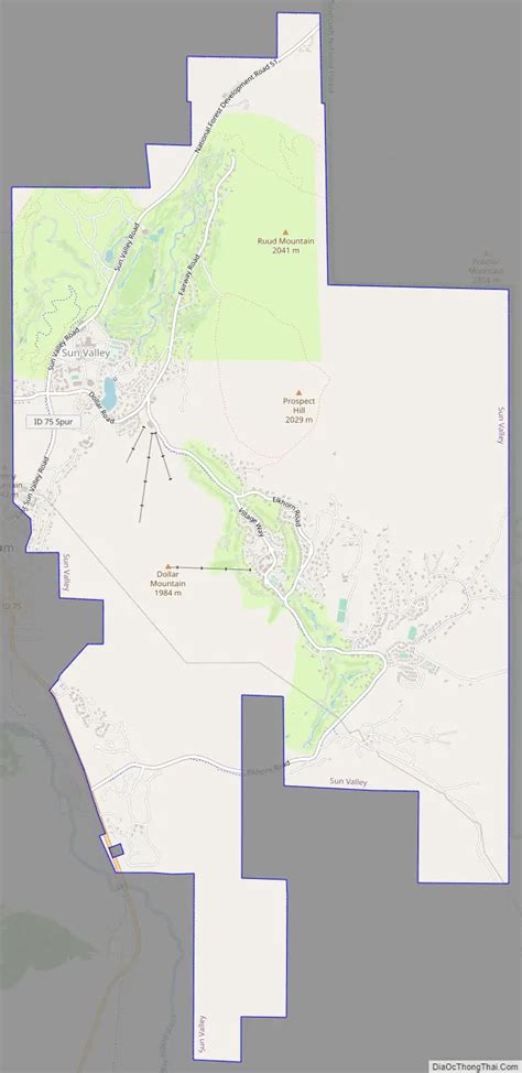 Map of Sun Valley city, Idaho