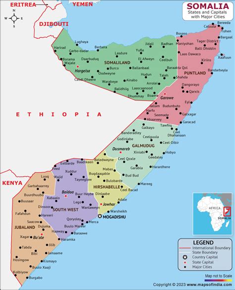 Somalia Map | HD Political Map of Somalia