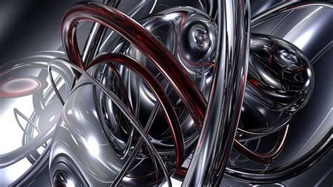 .com Black, White, Silver Abstract Swirls 4K Wallpaper