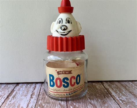 Vintage Bosco Chocolate Syrup Jar, Vintage Bosco Flavored Syrup Clown ...