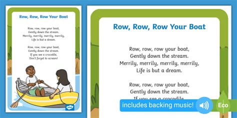 Five Row Row Row Your Boat Nursery Rhyme Activities - Twinkl