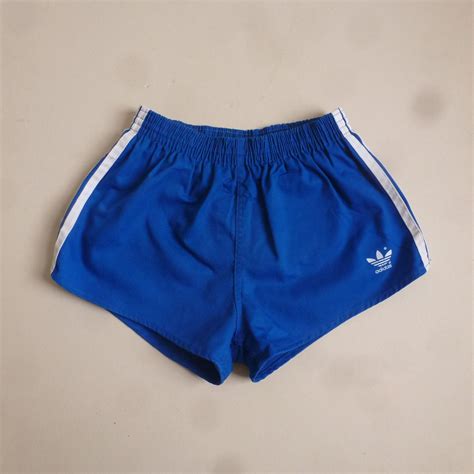 Vintage Adidas Running Shorts 80s Blue Adidas Shorts Three