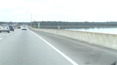 Light poles still out along Lake Jesup Bridge after Hurricane...