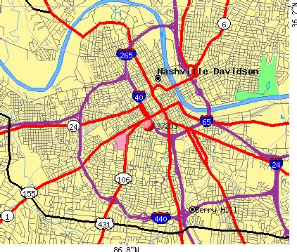 Nashville Tn Zip Code Map