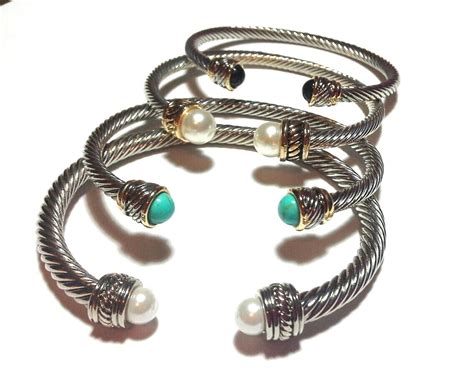 Cable cuff bracelet twisted cable bracelet silver by AlmosDesigns