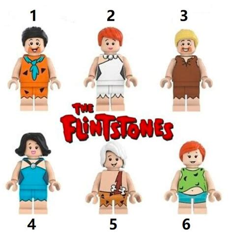 Jual Flintstone Fred Wilma Barney Betty Bamm Pebbles Minifigure Lego ...