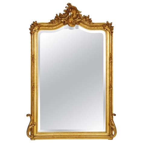 Large French Gilt Pier Mirror from the 19th Century (H 56 x W 37 ...