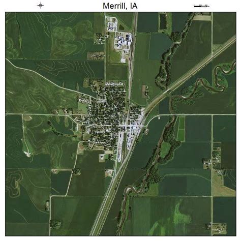 Aerial Photography Map of Merrill, IA Iowa