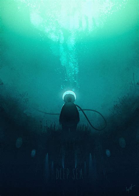 Deep sea suit speedpainting, Florian Aupetit | Sea illustration, Surf ...