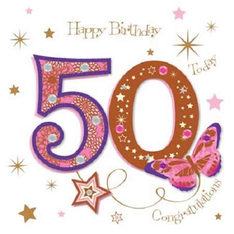 Printable Birthday Cards 50Th