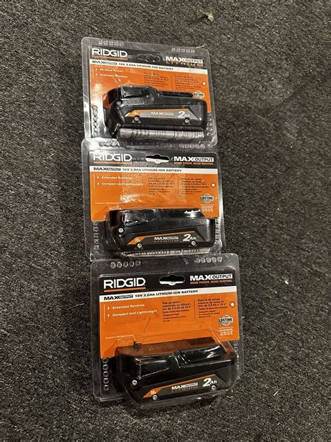 Ridgid R87002 2Ah 18V Compact Lithium-Ion Battery New 3 Pack | eBay