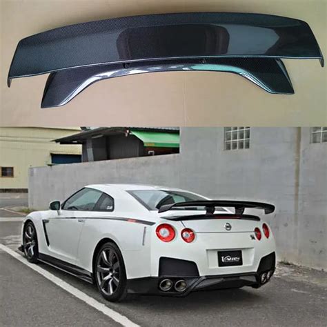 V Hyper Narrow STYLE CARBON FIBER GT SPOILER FOR NISSAN GT R GTR R35 ...