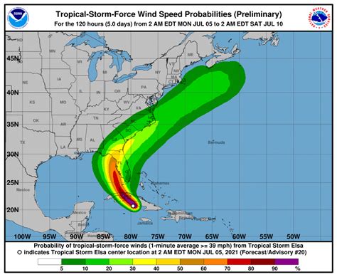 Elsa Path Update As Tropical Storm Builds Speed En Route to Cuba ...