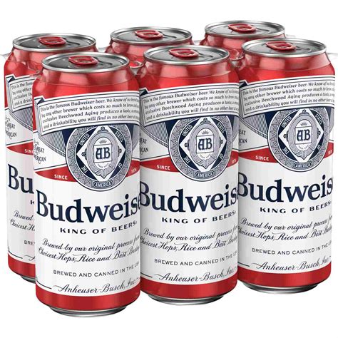 Budweiser Lager Beer Cans, 6 pack - Shop Beer at H-E-B