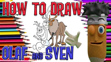 How to Draw Olaf and Sven. Easy Step by Step Drawing - YouTube