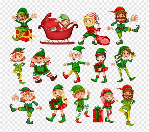 Christmas elf Illustration, Christmas cartoon, cartoon Character, elf ...