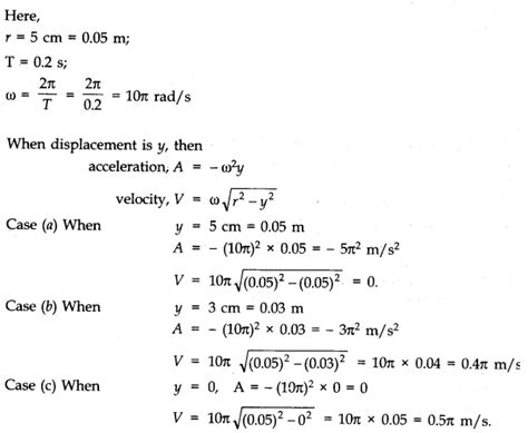 Simple Harmonic Motion Formulas For Position, velocity, Acceleration ...