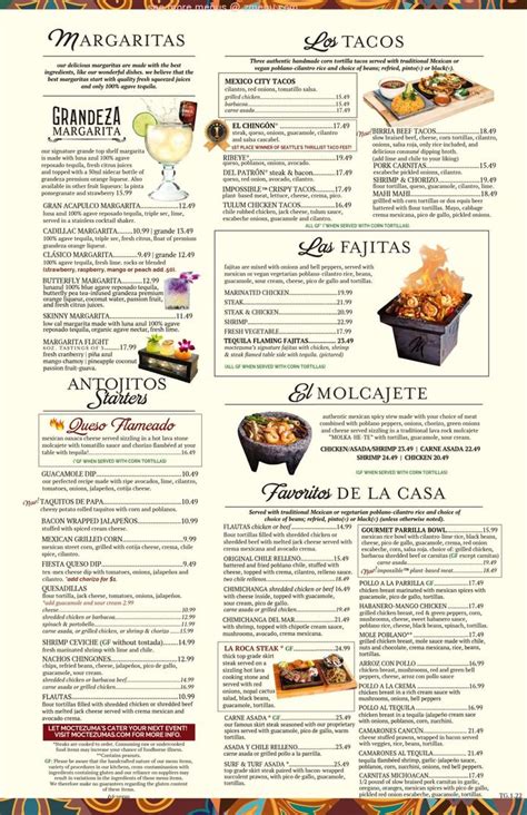 Online Menu of Moctezumas Mexican Restaurant & Tequila Bar Restaurant ...