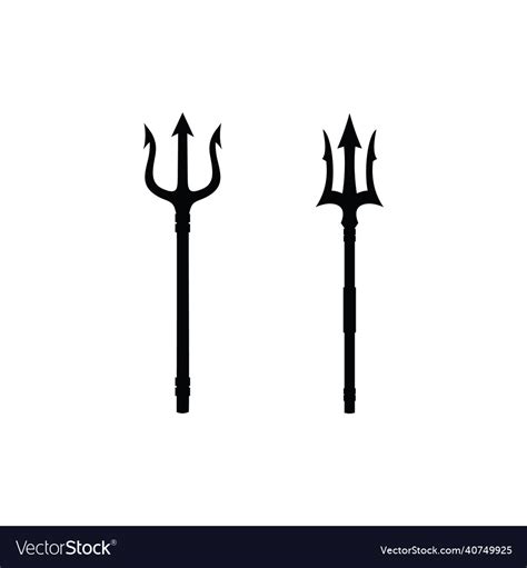 Trident spear of poseidon neptune logo symbol Vector Image