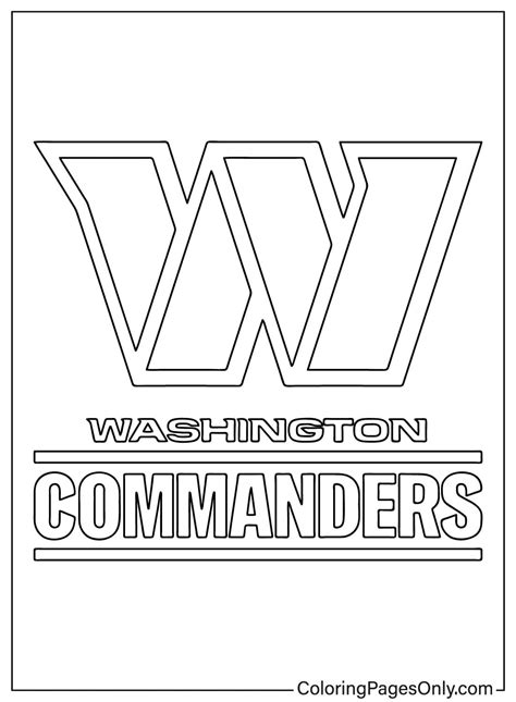 Washington Commanders Logo Coloring Page - Free Printable Coloring Pages