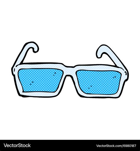 Comic cartoon spectacles Royalty Free Vector Image