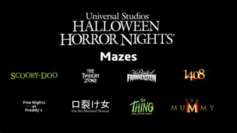 Universal Halloween Horror Night 2021 Mazes Ideas by AJSplatoon on ...