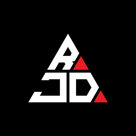 RJD triangle letter logo design with triangle shape. RJD triangle logo ...