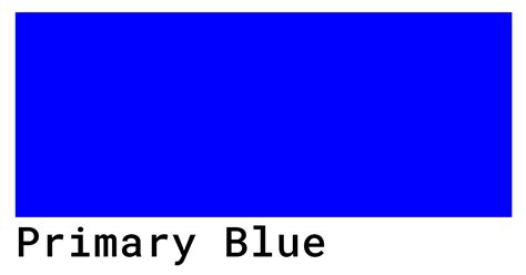 Primary Blue Color Codes - The Hex, RGB and CMYK Values That You Need