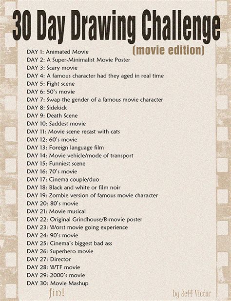 Wicked Crispy: 30 Day Drawing Challenge (movie edition) begins!