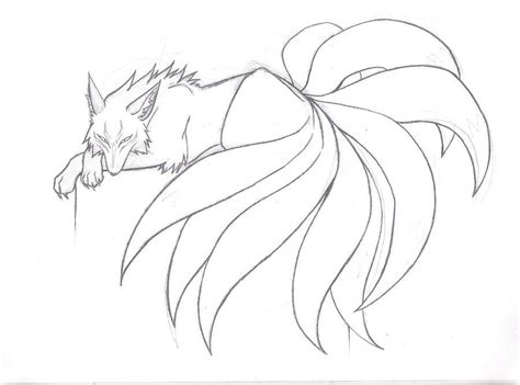 Nine-Tailed Beauty sketch by Kitsune-95 on deviantART | Fox art ...