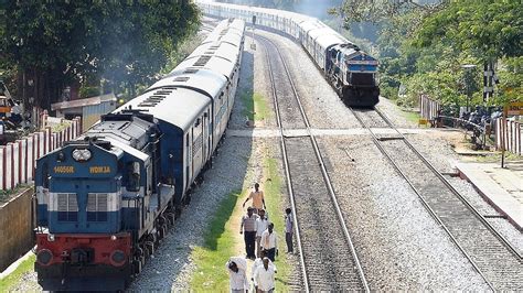 EPIC Rarest ever OVERTAKE by late running Train : Indian Railways - YouTube