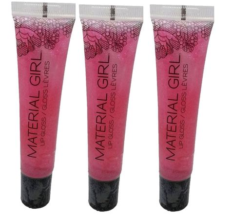 3 Material Girl lip gloss Pink Crushed new and sealed *Timelessbrands ...