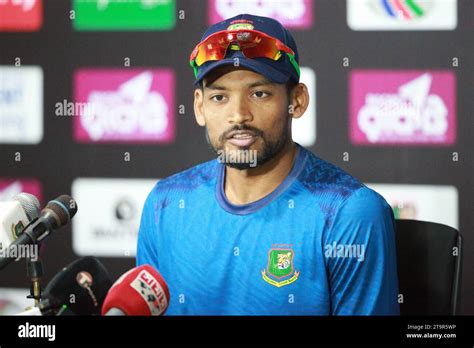 Bangladesh Test Cricket Team captain Nazmul Hossain Shanto speaks at ...