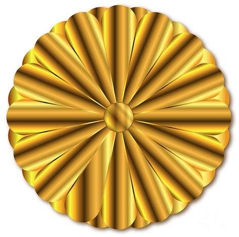 Golden Imperial Seal Of Japan Digital Art By Bigalbaloo Stock Fine ...