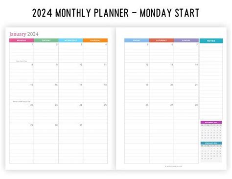 Calendar Planner 2024 Printable - Benni Catrina