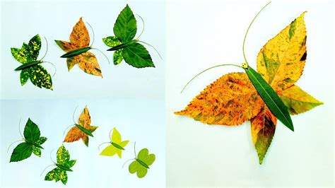 Butterfly from leaves - leaf craft for kids | leaf art butterfly | leaf ...