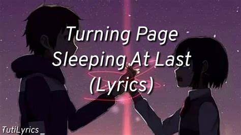 Turning Page - Sleeping At Last (Lyrics) / “ I’ve waited a hundred ...