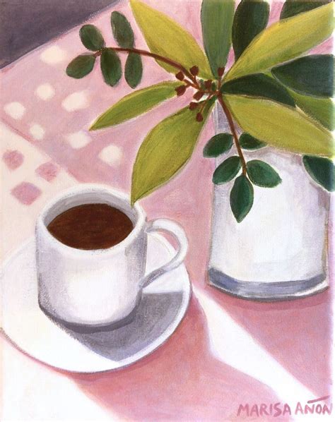 Morning Coffee (2017) Acrylic painting by Marisa Añón in 2021 | Coffee ...