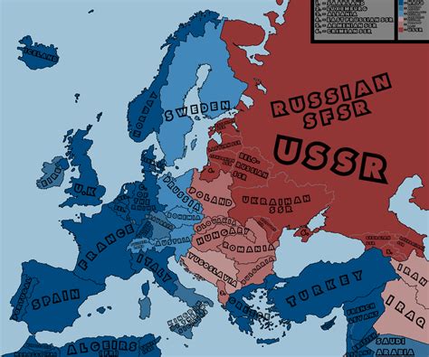 Map Of Europe During The Cold War