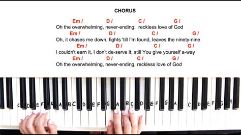 Reckless Love (4 Chords Play-Along) - Easy Piano Tutorial in G Major ...