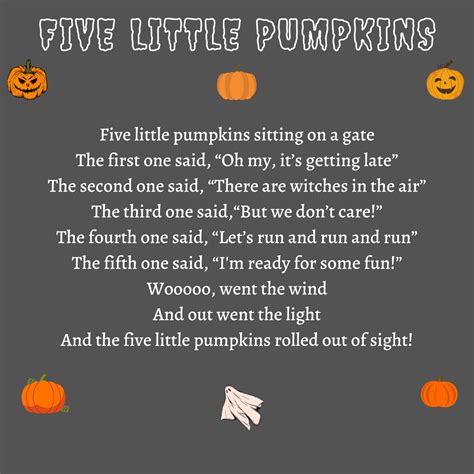 Five Little Pumpkins Printable Lyrics, Origins, and Video