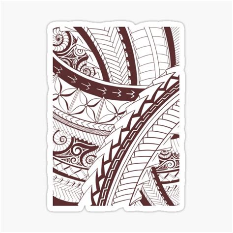 "Pacific Island Pattern 3 - Brown" Sticker for Sale by Hunter54nz ...