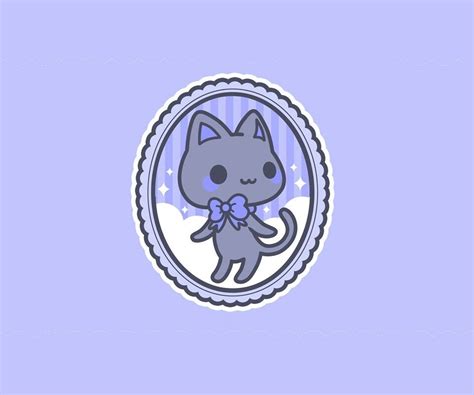 Cat with purple background Kawaii Wallpaper, Purple Backgrounds, 2 ...