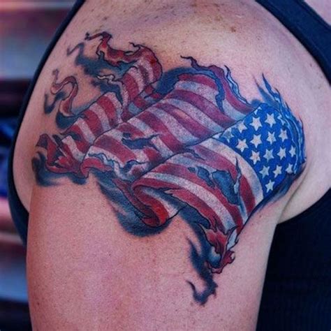 Tattered American Flag Tattoo Designs at Tattoo