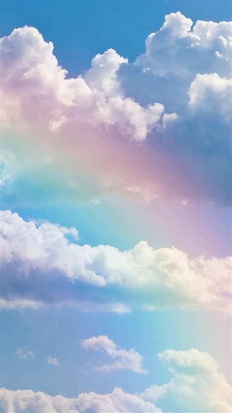 Rainbow cloud, clouds, rainbow, sky, slender, HD phone wallpaper | Peakpx