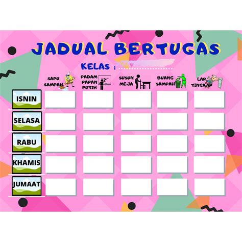 Jadual Waktu Jadual Bertugas Kelas