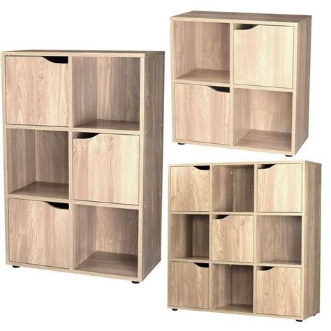 Wooden 4 6 9 Cube Storage Unit Cupboard Doors Bookcase Shelving Display ...